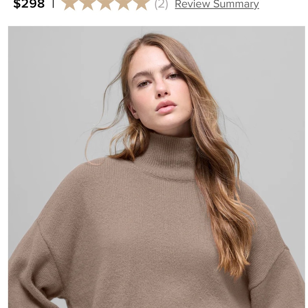NWT-ALO Yoga Cashmere New Class Turtleneck Sweater - Picture 6 of 11